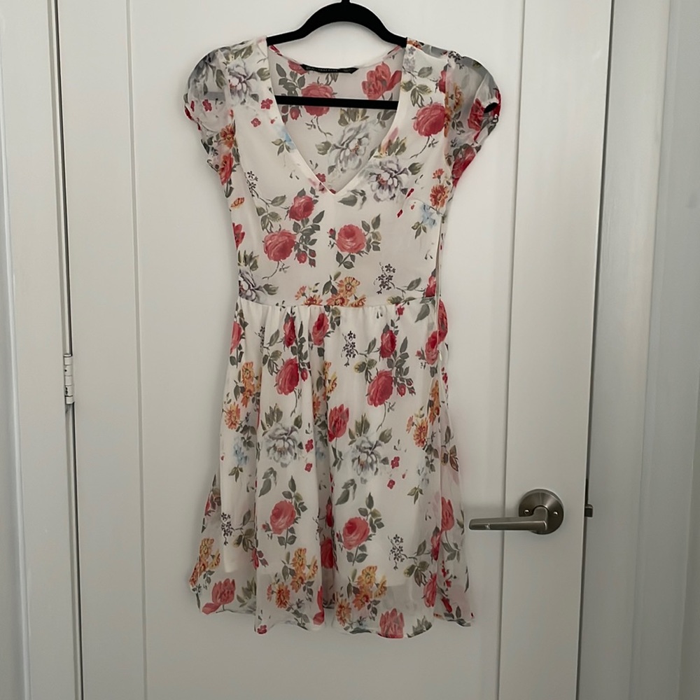 Zara floral print cocktail dress